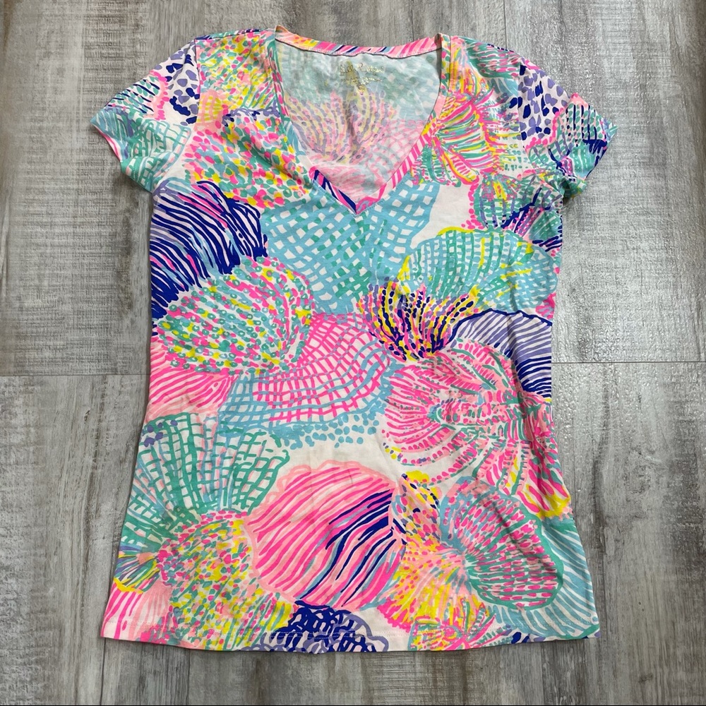 Lilly Pulitzer Roar of the Seas Shortsleeve Top Size XS